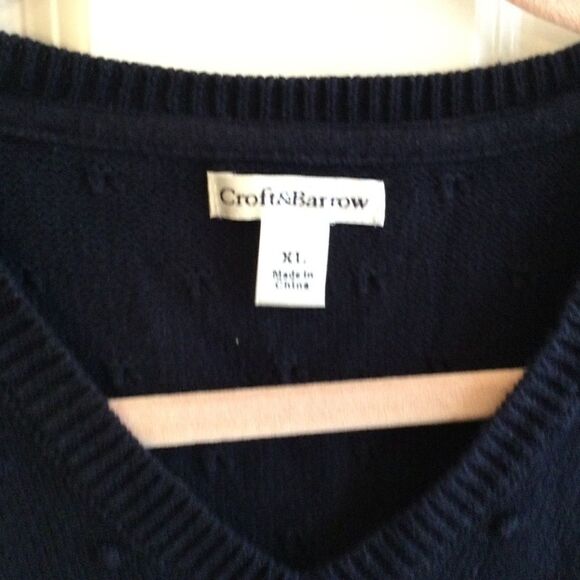 NWOT. Croft & Barrow Navy Sweater Sz XL - Picture 10 of 11